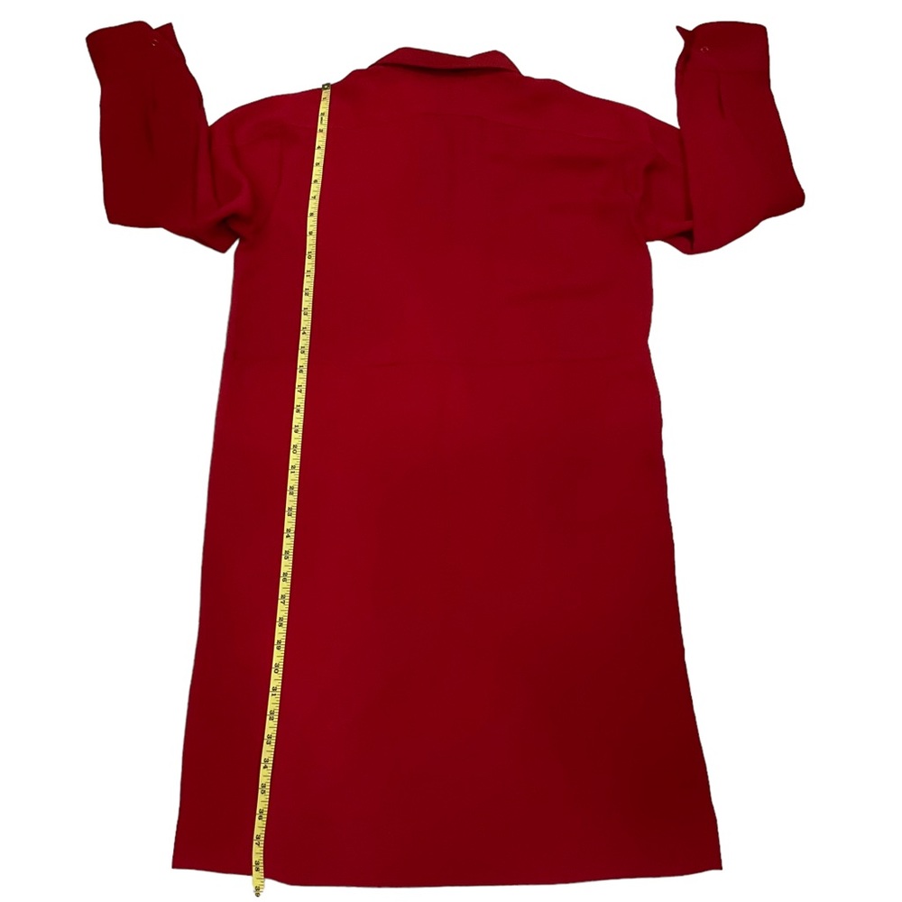 Aritzia Babaton Howitt Shirt Dress Jacket Red Utilitarian Pockets Women’… - Picture 14 of 16